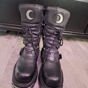 New Rock BLACK REACTOR Luna Boots